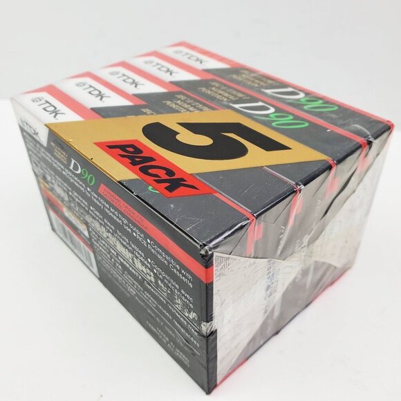 TDK D90 Blank Cassette Tapes 5 Pack IECI Type 1 Normal Bias Sealed - Picture 6 of 9